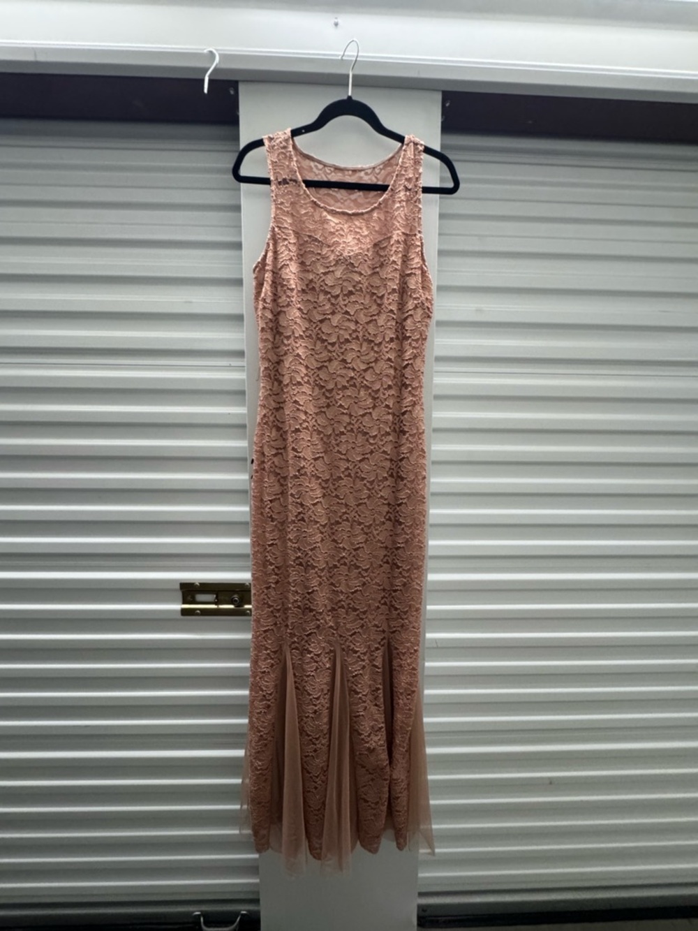 Candalite Lace Maxi Dress | Size L | Elegant Blush Formal - Picture 6 of 14